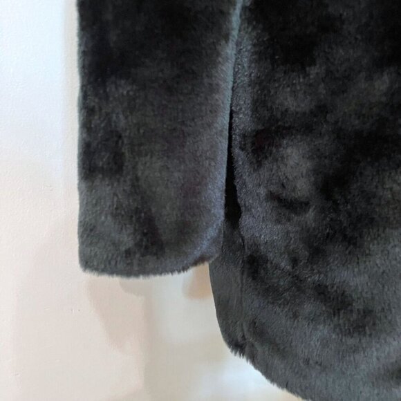 JOVONNA LONDON CREAM BLACK COLORBLOCK FAUX FUR JACKET COAT - 8 (12UK) - Picture 7 of 11